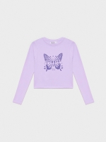 %Pto% T-shirt com print roxo malva vista frontal