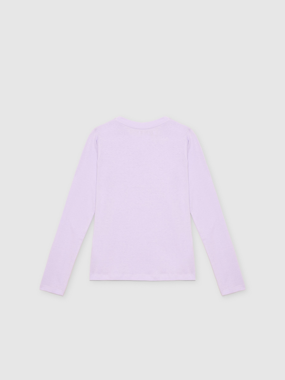 Long sleeve black graphic t-shirt buganvilla back view