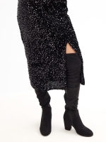 %Pto% Black sequin skirt black