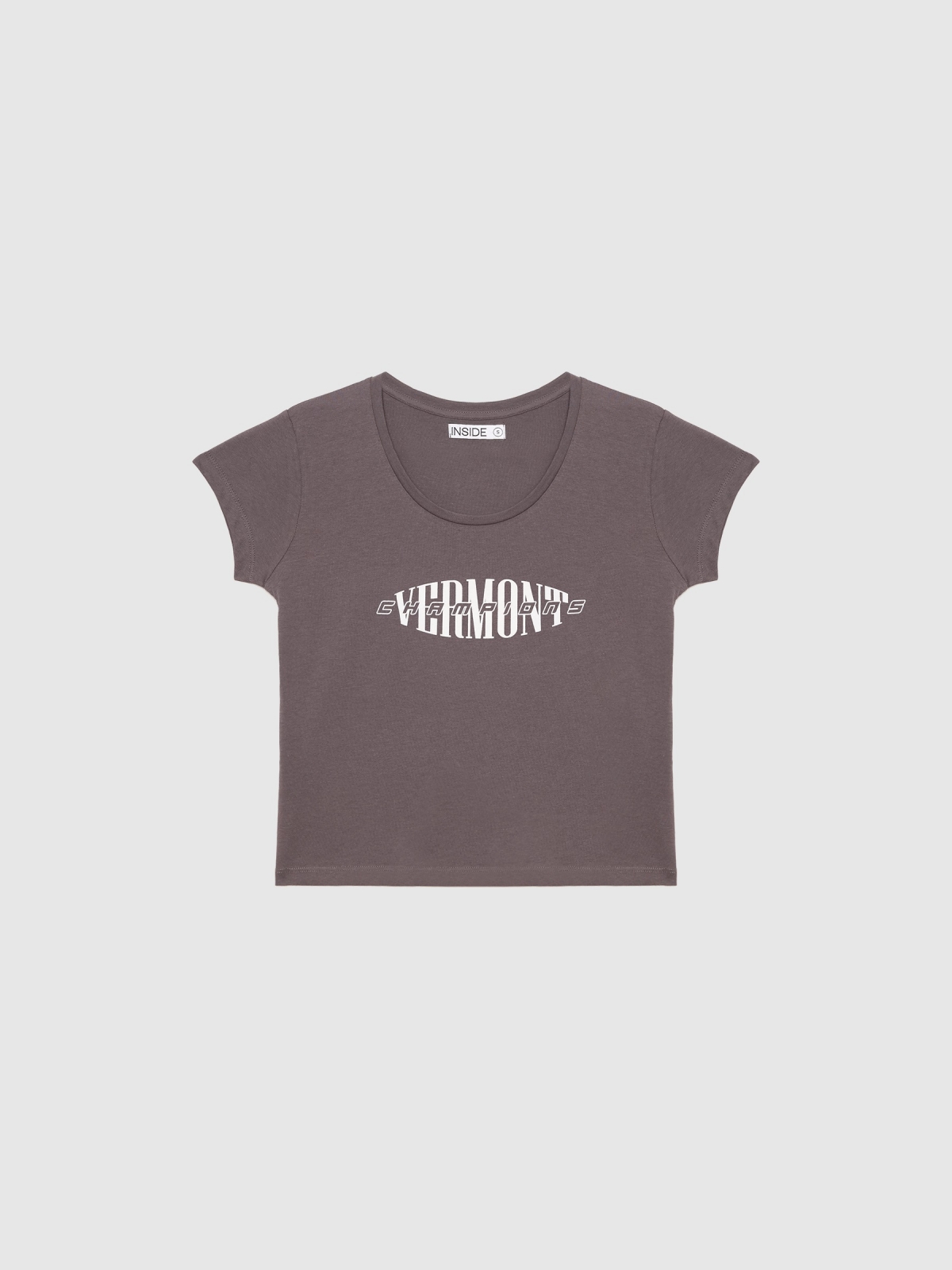 Camiseta crop Vermont malva vista detalle