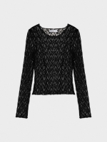 %Pto% Camiseta transparente blonda negro