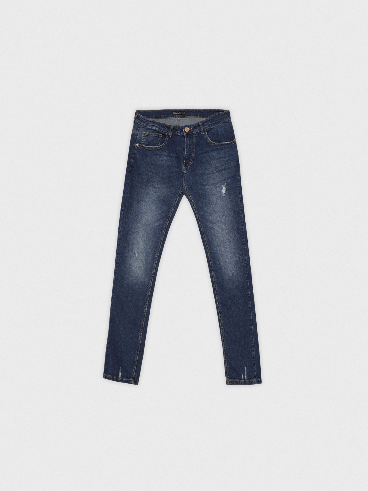  Jeans super slim denim desgastados azul vista frontal