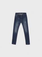 %Pto% Jeans super slim denim desgastados azul vista frontal
