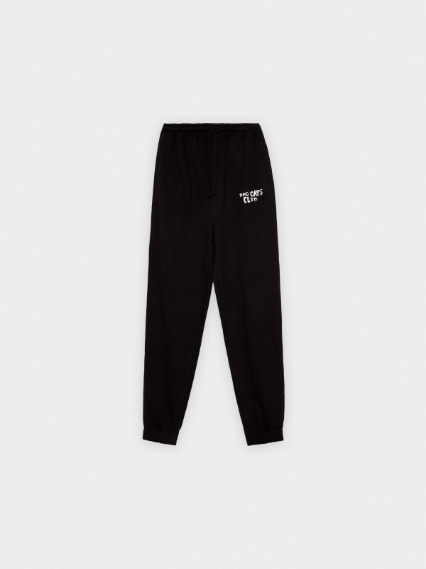 Pantalón jogger Club negro vista detalle