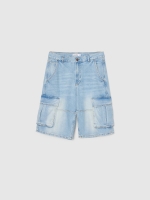 %Pto% Bermudas Skater Cargo azul