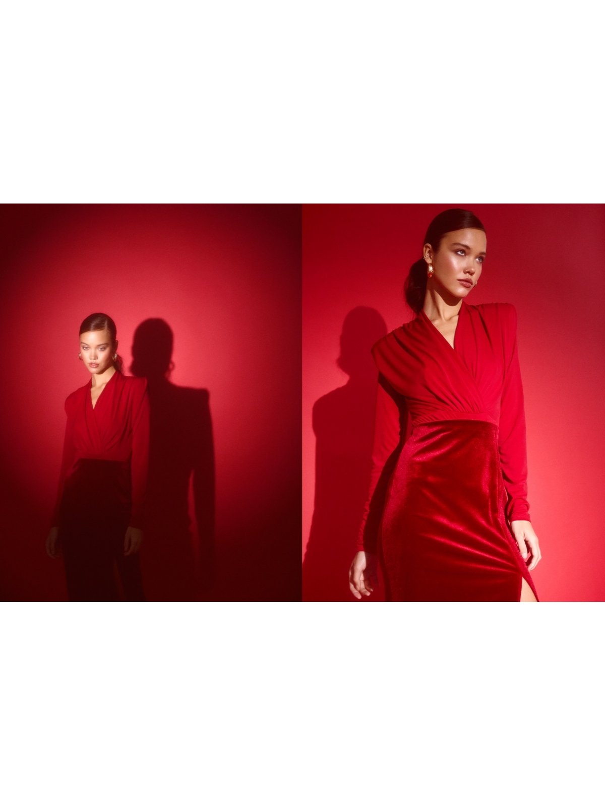 %NewExtra% Long sleeve shirt with shoulder pads garnet