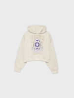 %Pto% Sweatshirt com estampado gráfico taupe vista frontal