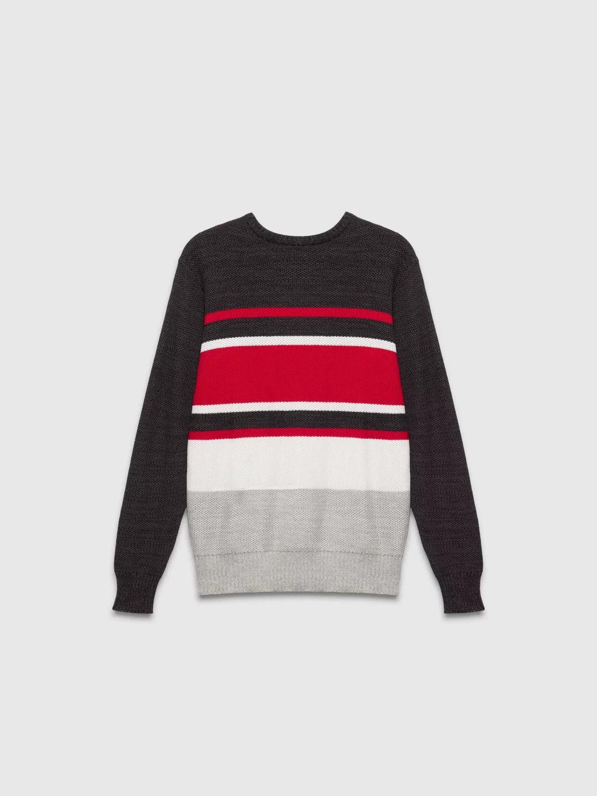  Striped print jersey black front view