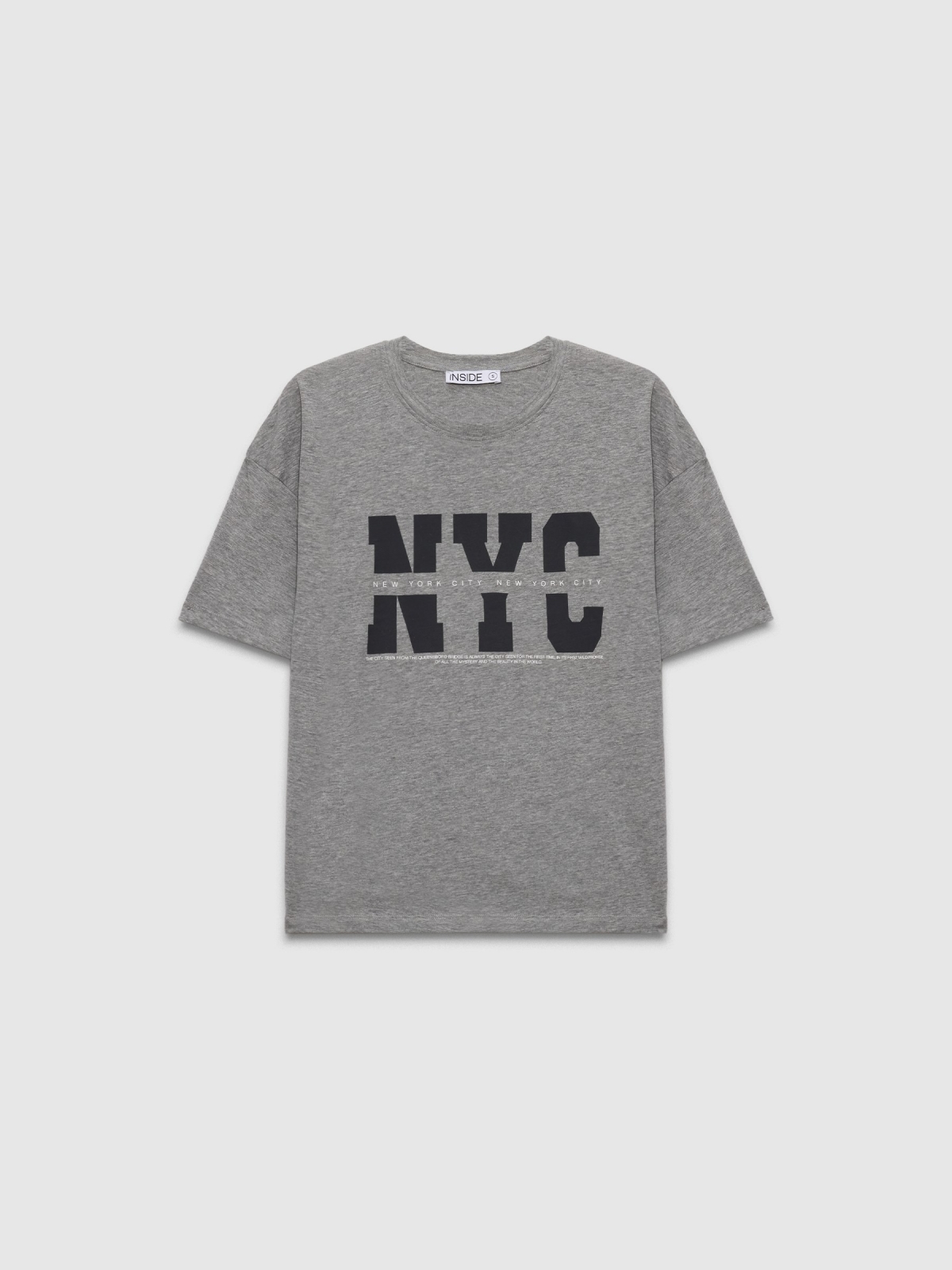  Short sleeve NYC t-shirt medium melange front view