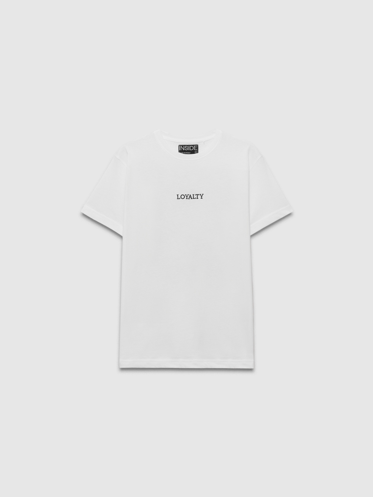  Short sleeve Loyalty t-shirt white front view