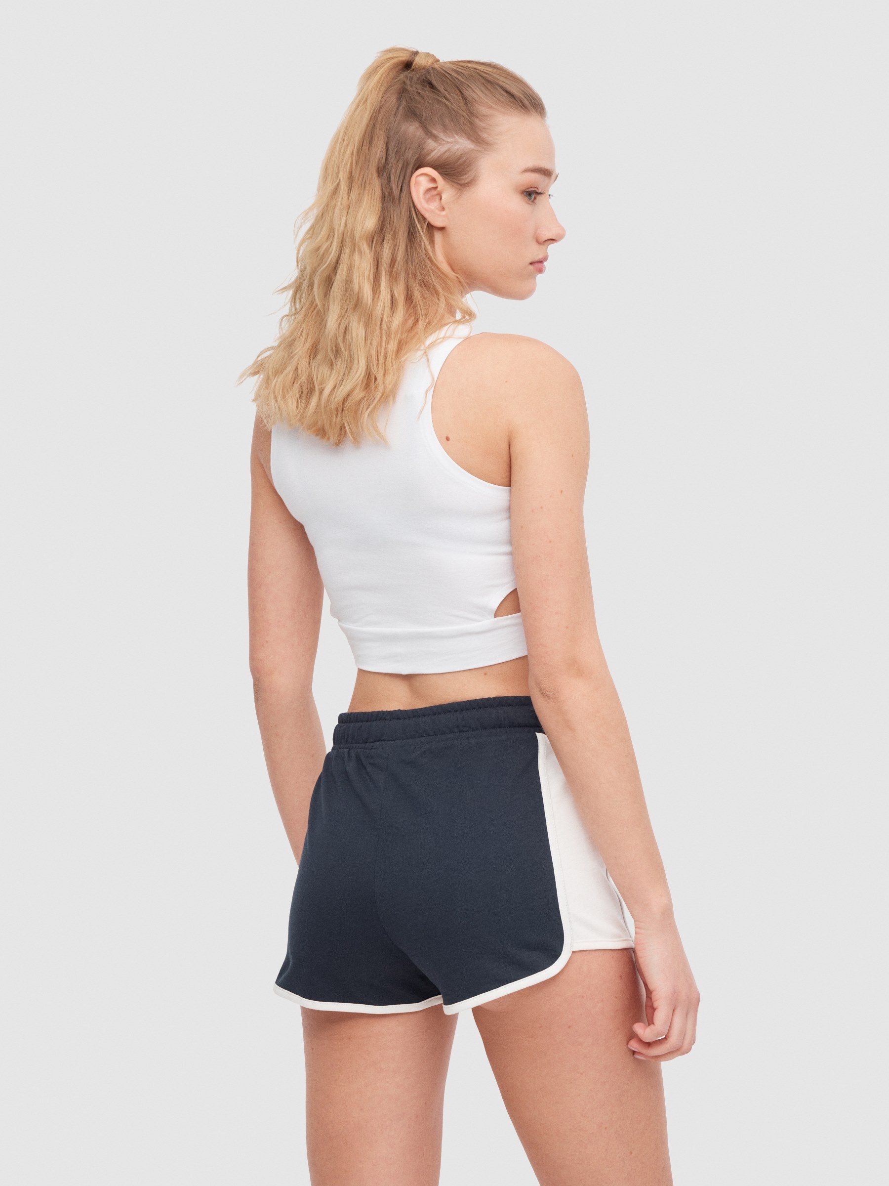 Top cut out white middle front view