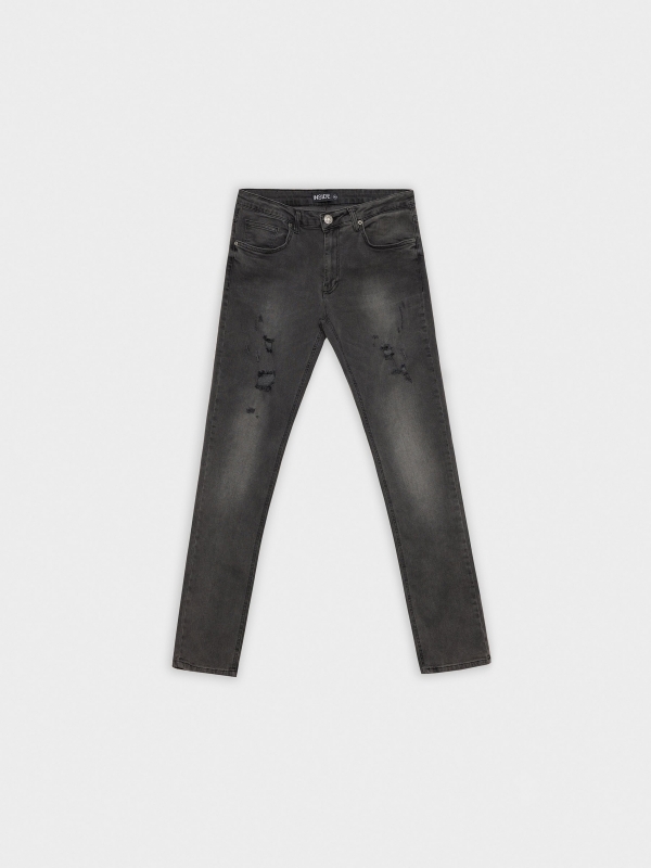  Jeans Slim Gris gris oscuro vista frontal