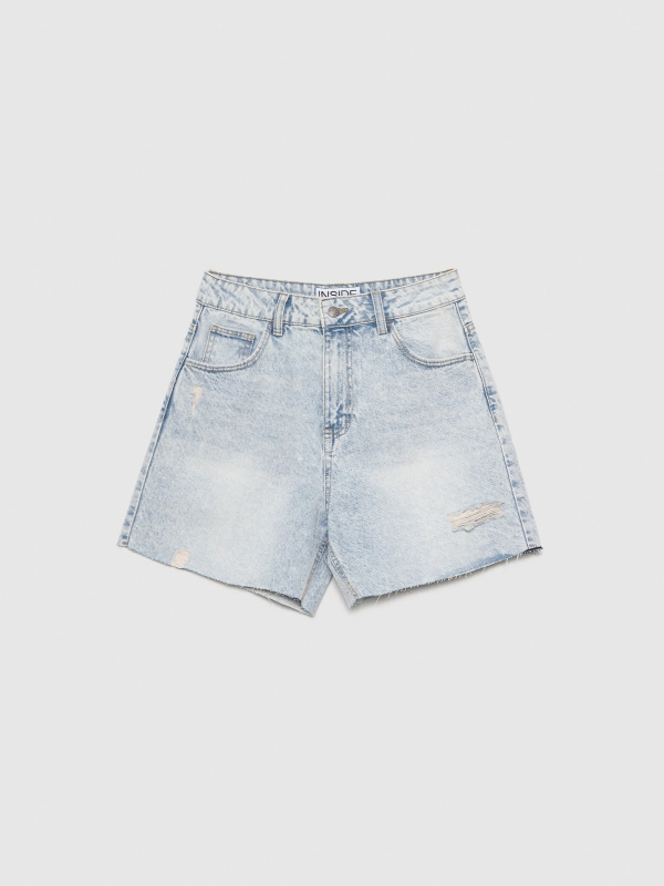  Regular high rise shorts blue front view