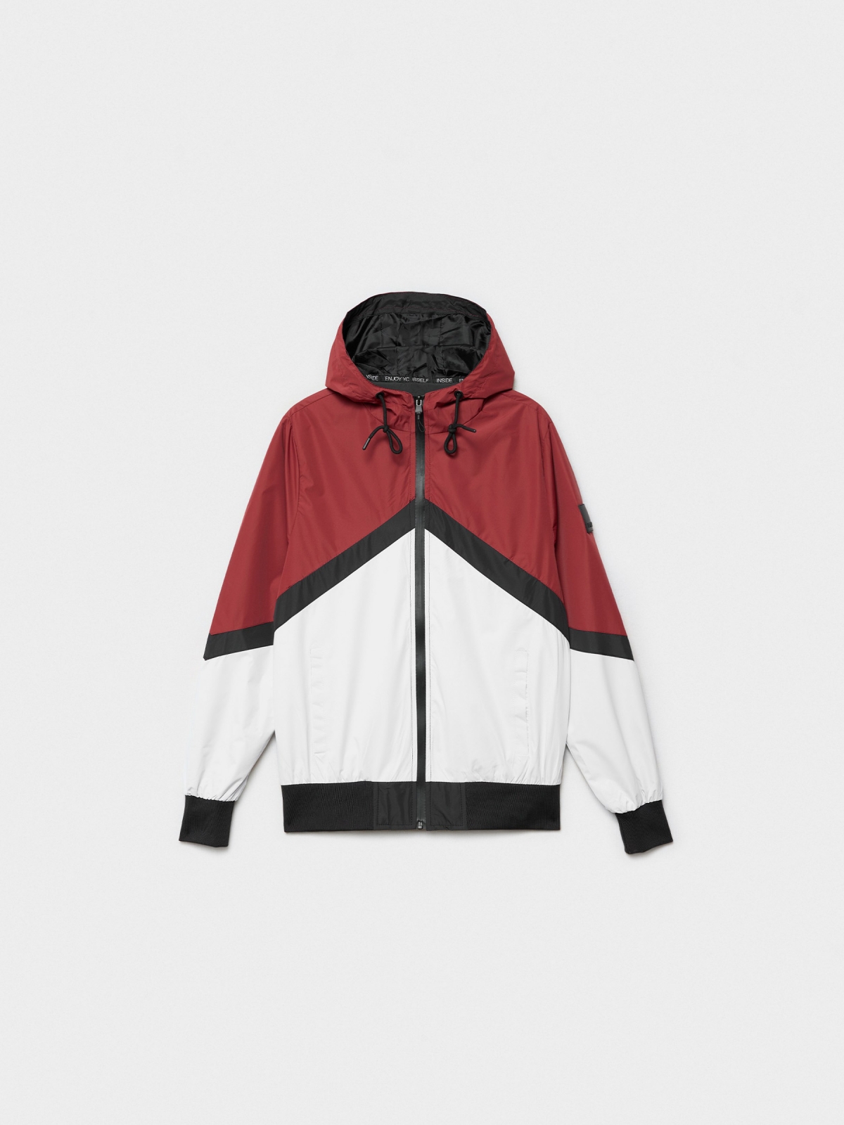  Lightweight hooded jacket white front view