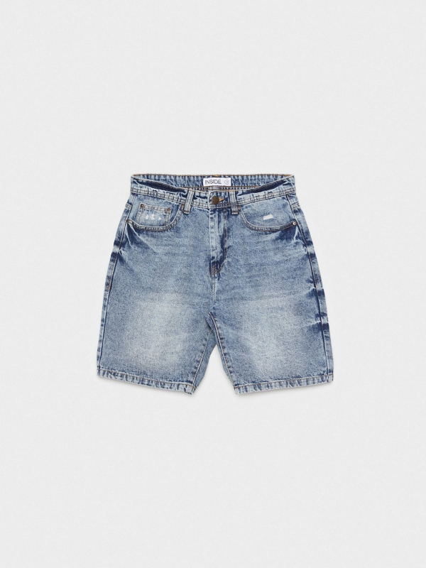  Bermudas denim relaxed azul vista frontal