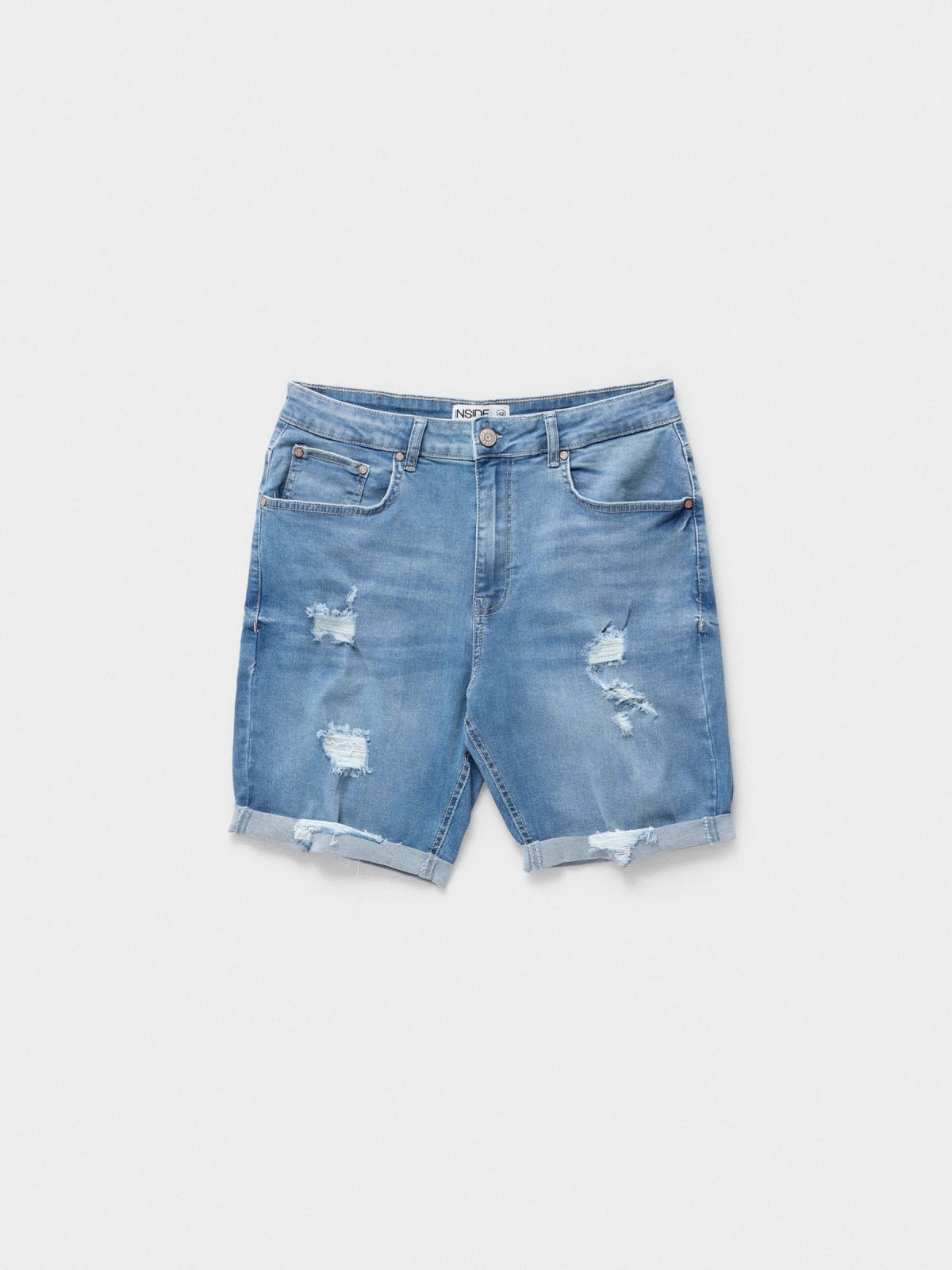  Bermudas Denim Slim azul vista frontal