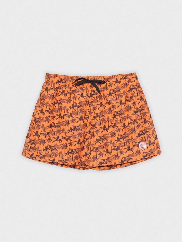  Totalprint swimsuit palm trees orange front view
