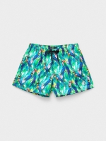 %Pto% Parrot print swimsuit white front view