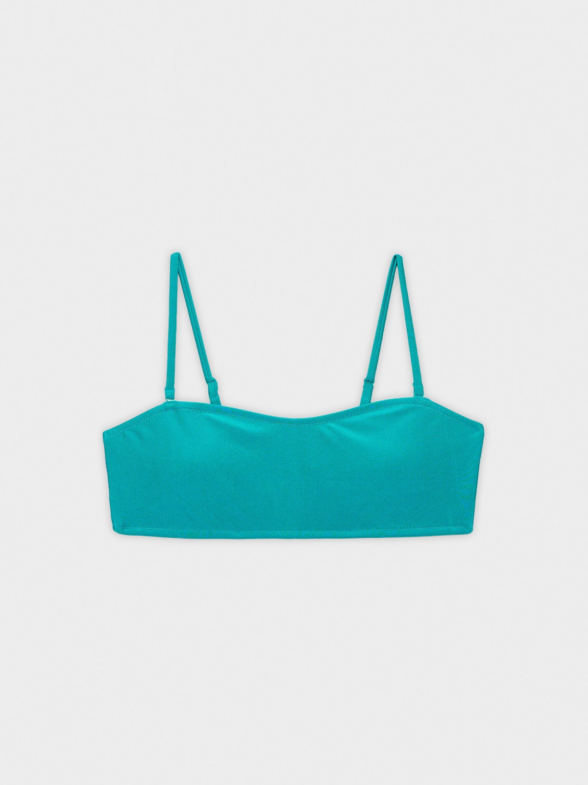  Bandeau top de bikini verde vista frontal