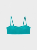%Pto% Top de bikini bandeau verde vista frontal