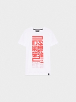 %Pto% Camiseta negra estilo japonés blanco vista frontal