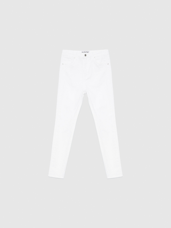  Pantalón básico skinny blanco vista frontal