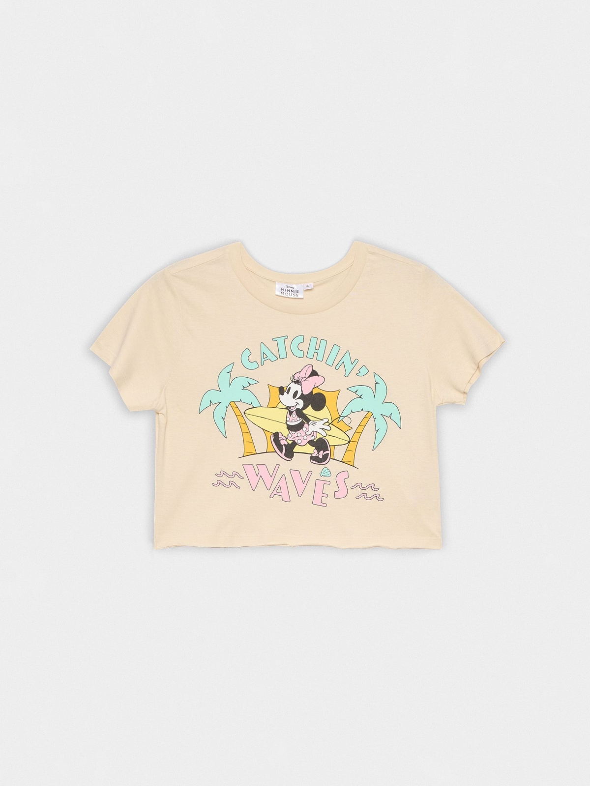  Minnie print t-shirt sand front view