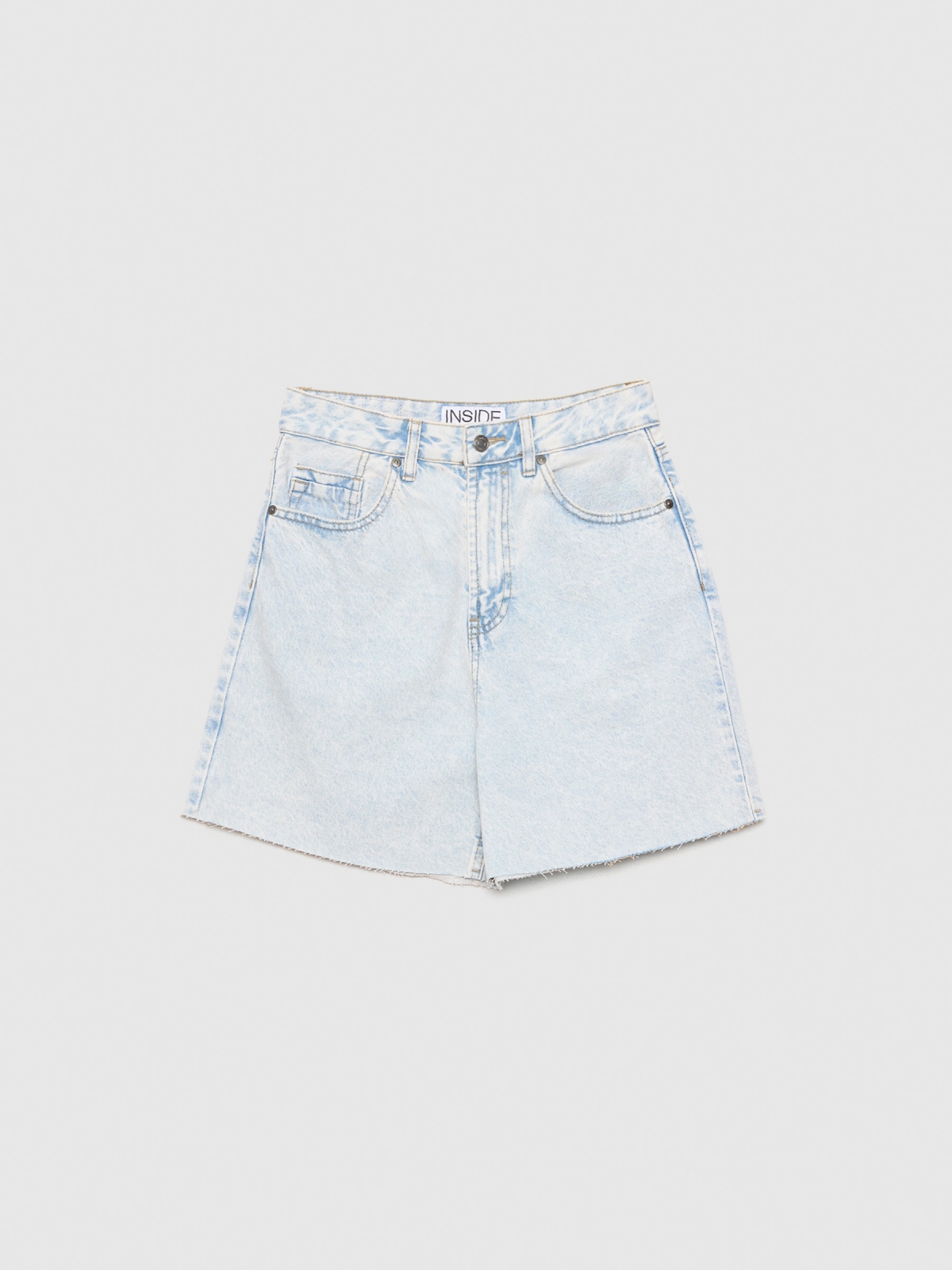  Bermuda Denim Bermuda shorts high rise blue front view