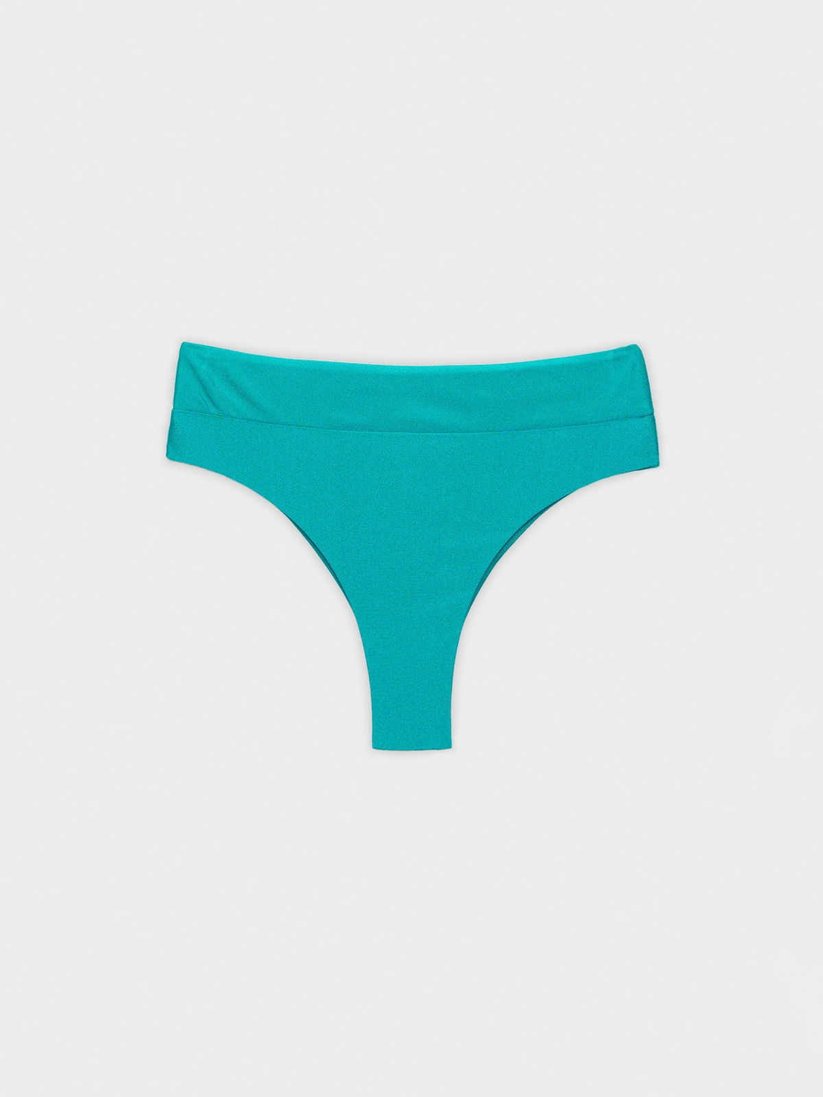  Metallized brazilian bikini bottom green front view