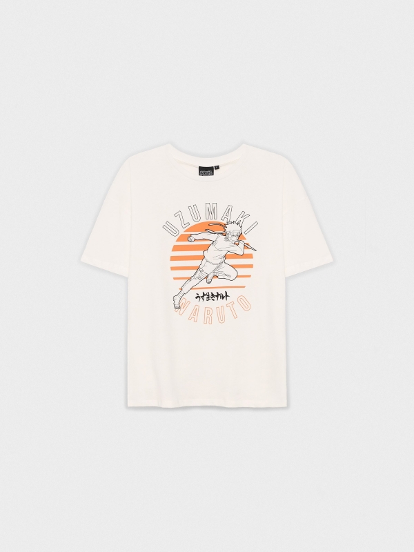  Camiseta Naruto blanco roto vista frontal