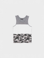 %Pto% Camiseta camuflaje combinado negro vista frontal