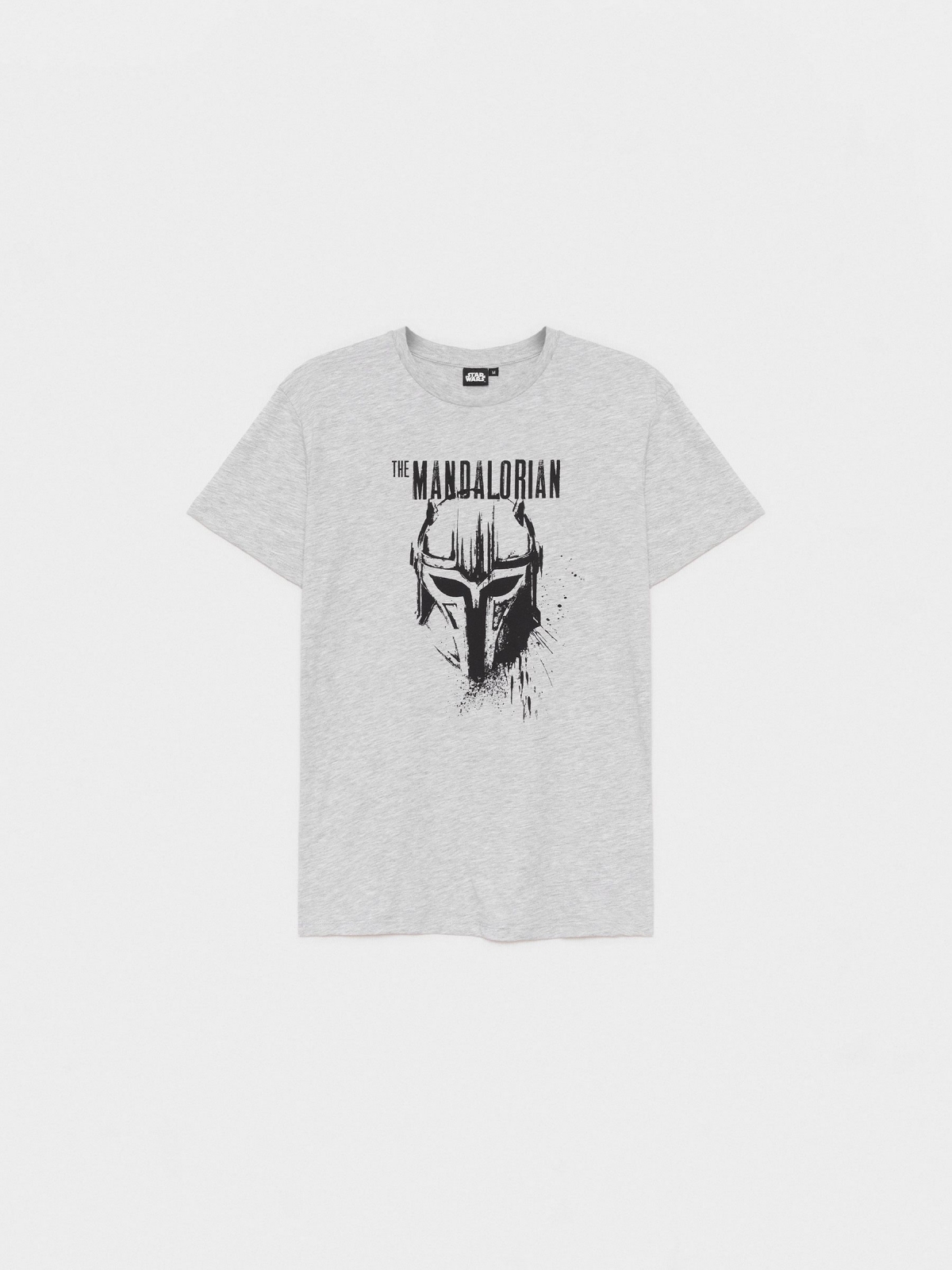  Camiseta Mandalorian gris vista frontal