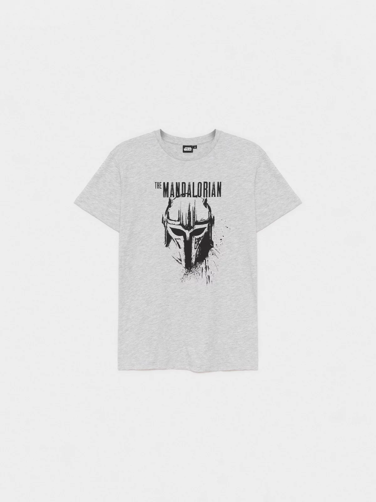  Camiseta Mandalorian gris vista frontal