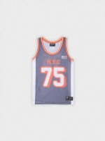 %Pto% Camiseta NYC 75 sport cinza escuro vista frontal