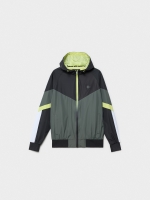 %Pto% Lightweight hooded jacket dark grey front view