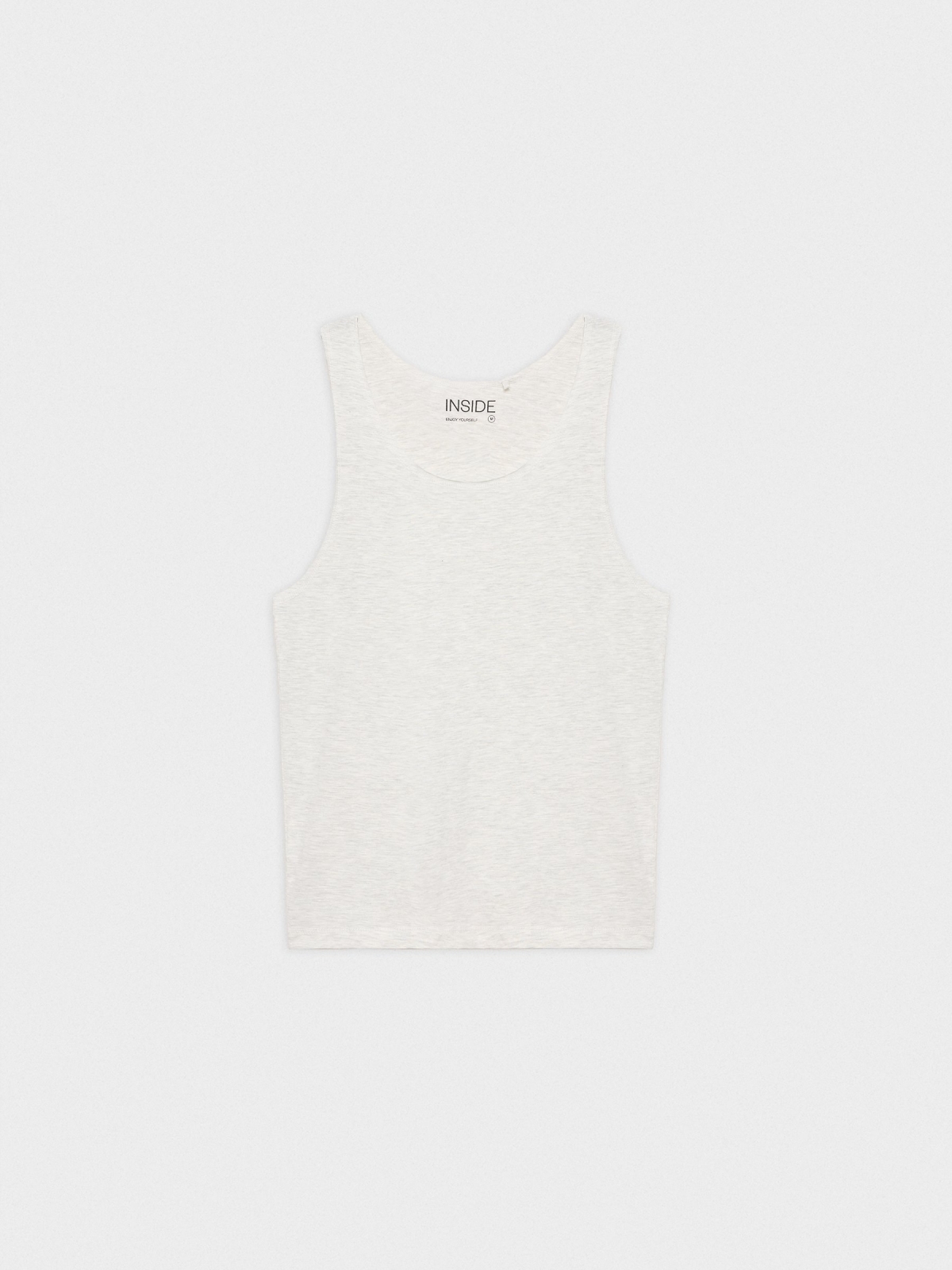  Basic tank t-shirt light melange front view