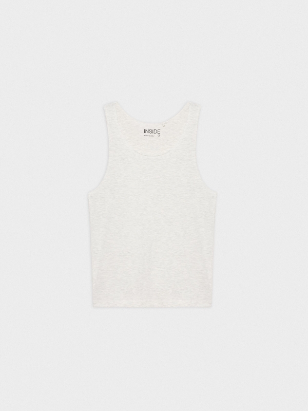  Basic tank t-shirt light melange front view