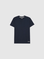 %Pto% Camiseta básica manga corta azul vista frontal