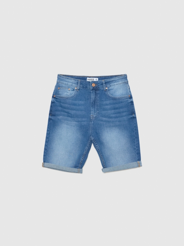  Bermudas denim slim azul vista frontal