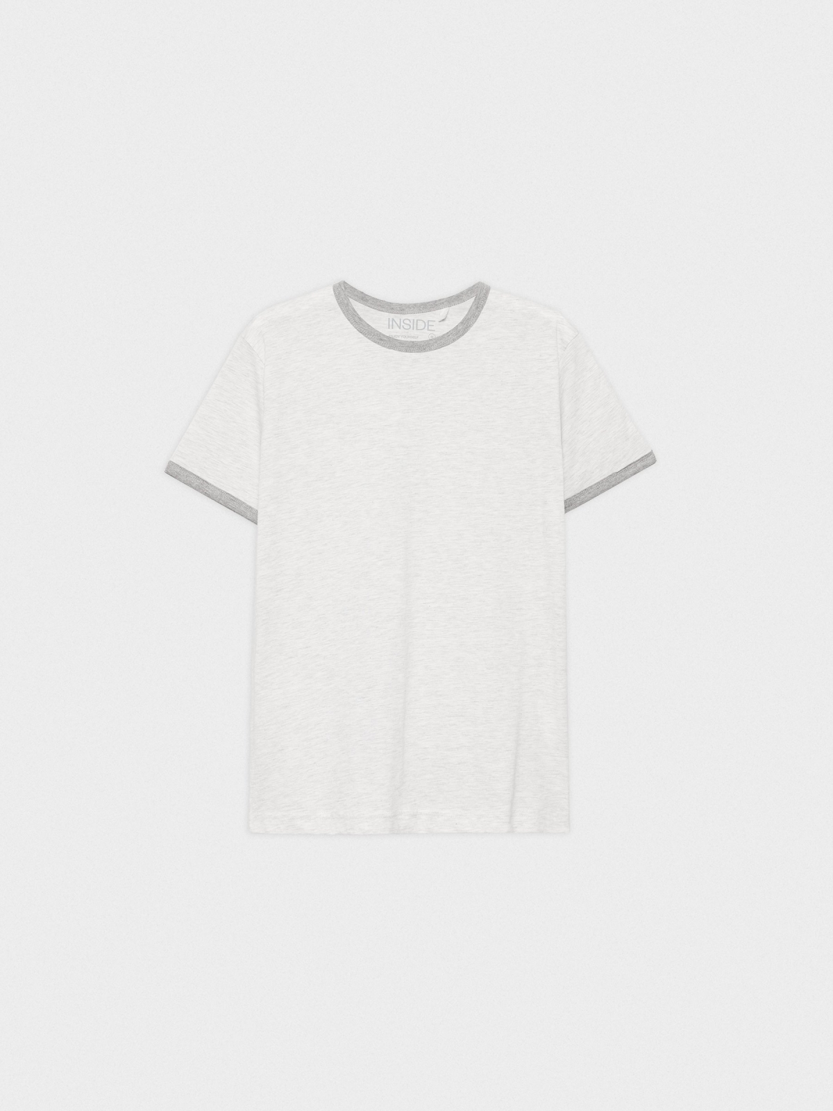  Camiseta básica contrastes melange claro vista frontal