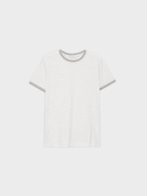  Camiseta básica contrastes melange claro vista frontal