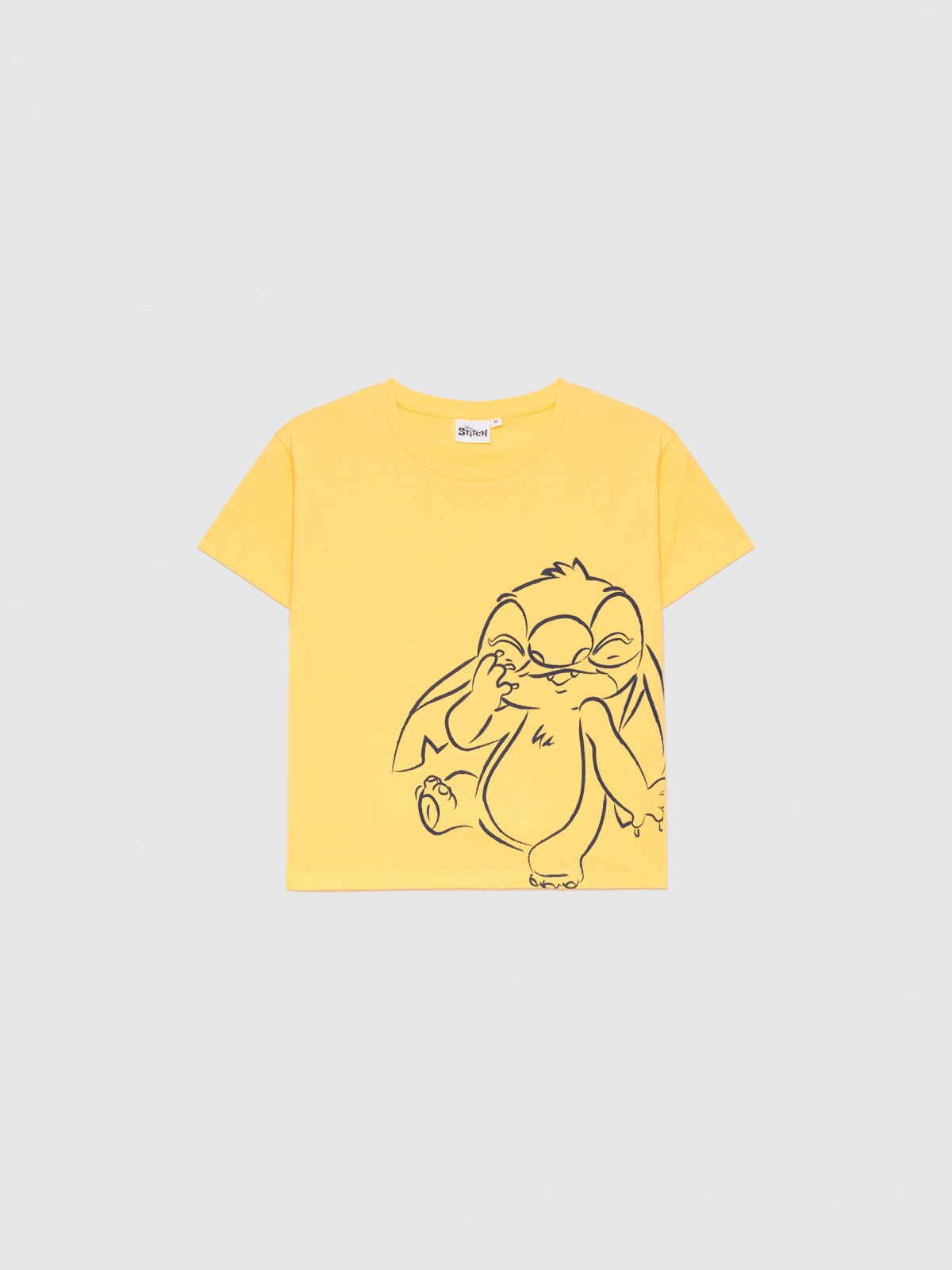  Licensed Stitch T-shirt yellow front view