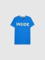 %Pto% Camiseta básica "INSIDE" azul ducados vista frontal