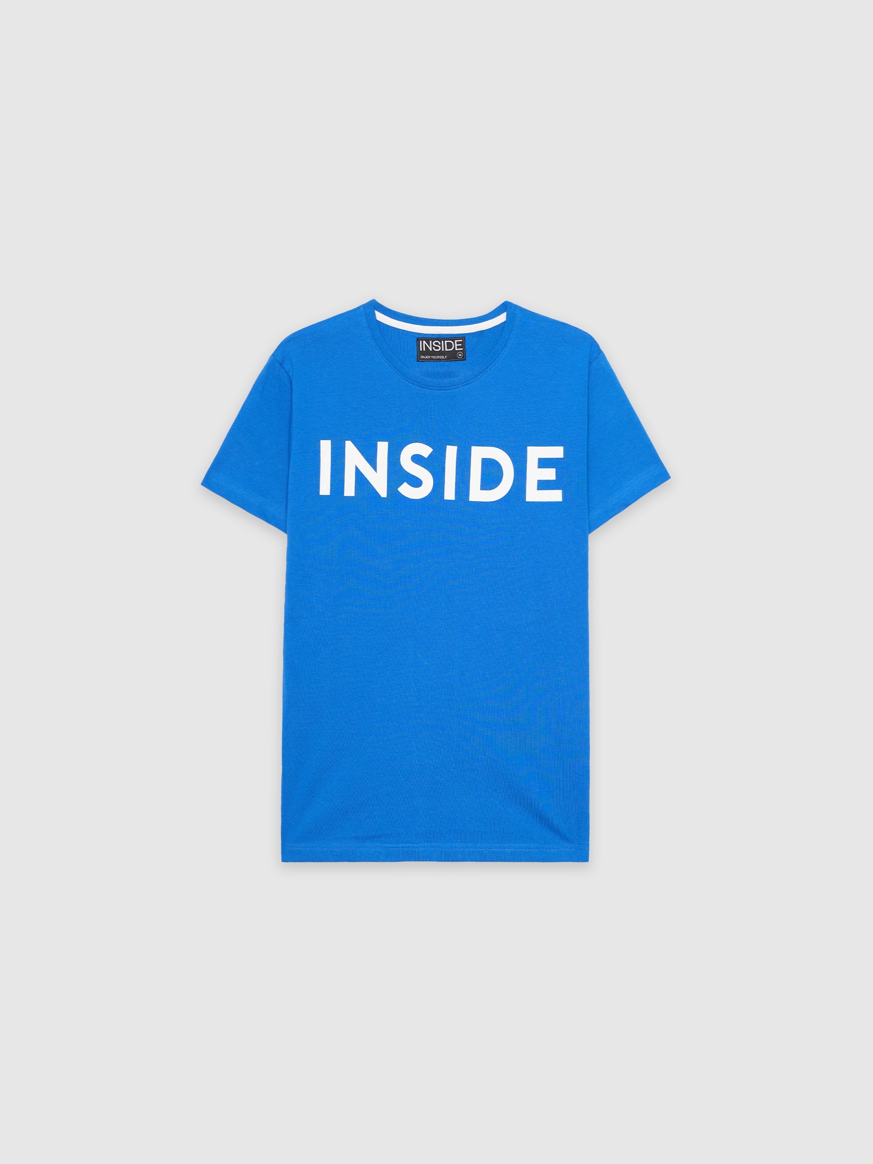 Camiseta básica INSIDE azul ducados vista media frontal