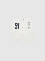 %Pto% Bermuda jogger cargo melange claro vista frontal