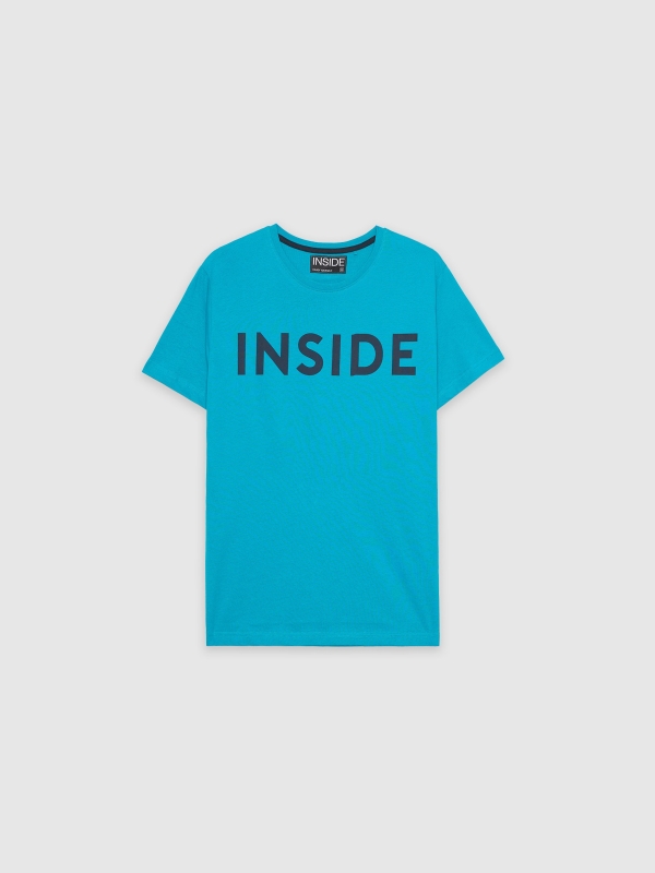  T-shirt básica INSIDE azul vista frontal