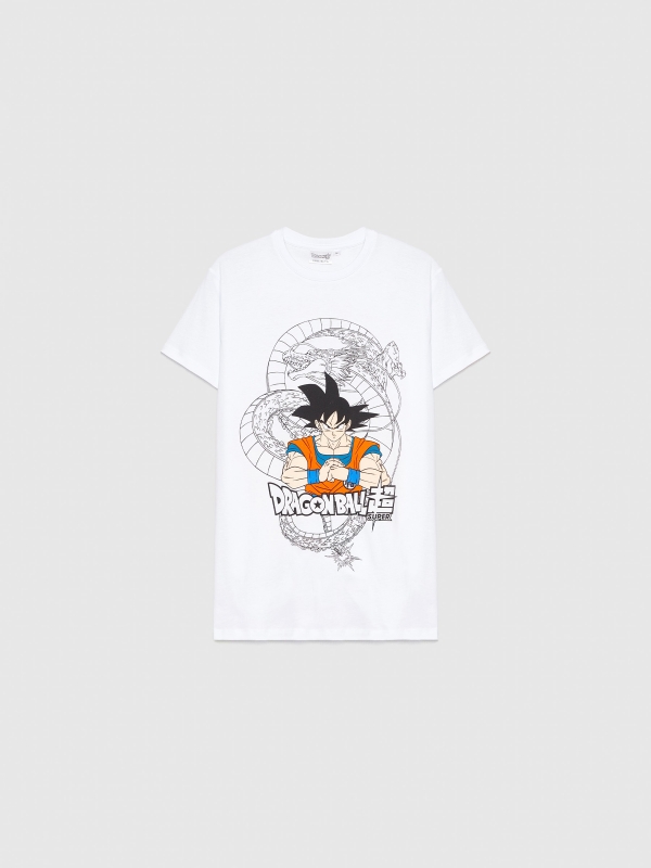  Camiseta Dragon Ball Super blanco vista frontal