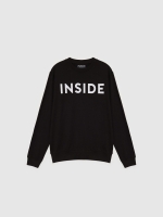 %Pto% Sudadera sin capucha INSIDE negro vista frontal