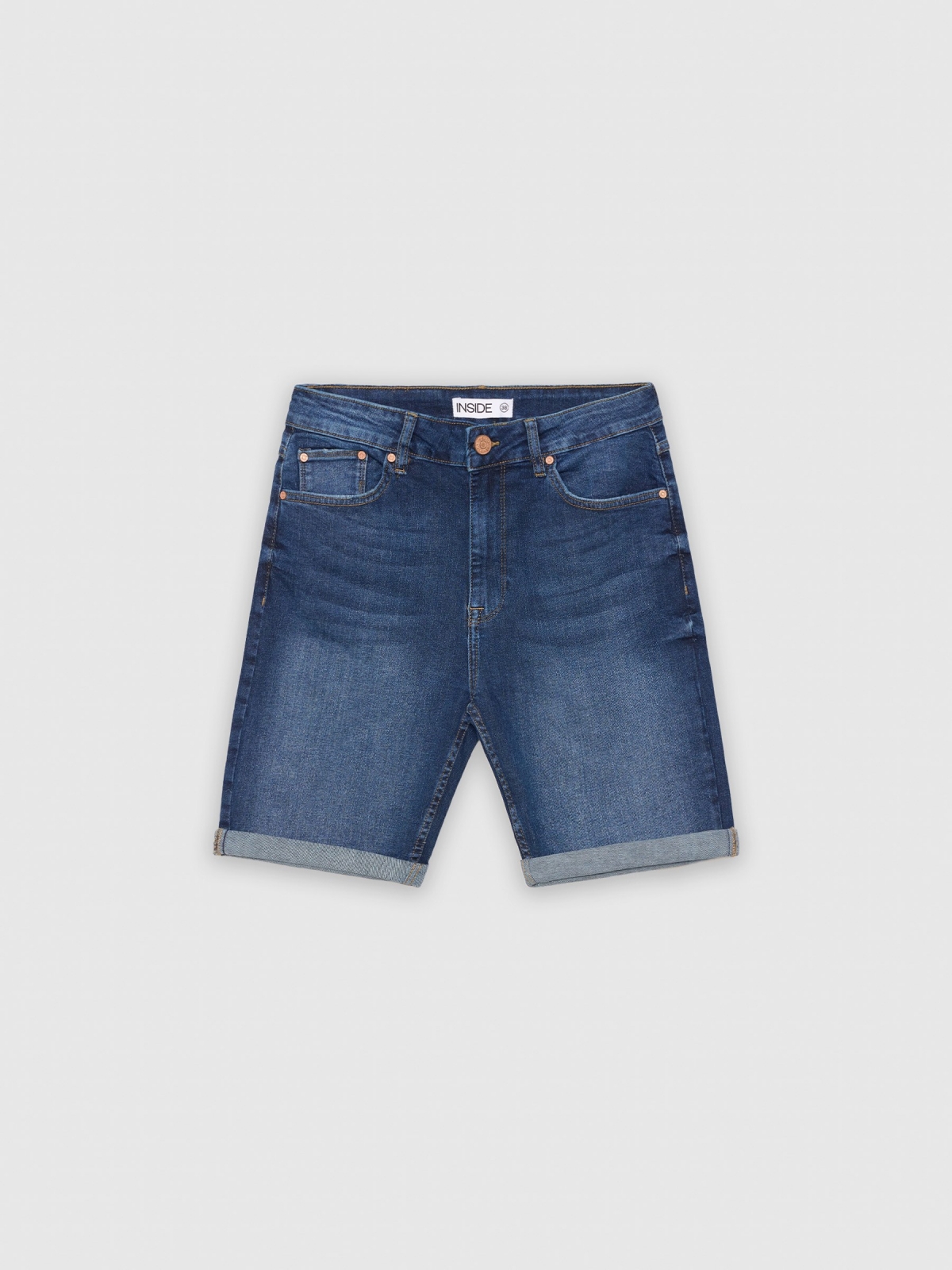  Bermudas denim slim azul vista frontal