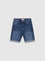 %Pto% Bermudas de ganga slim azul vista frontal